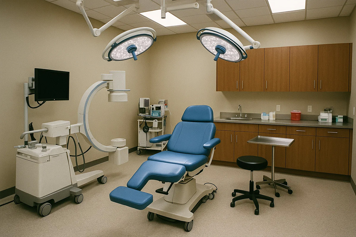 private podiatry surgical suite in Edmonton
